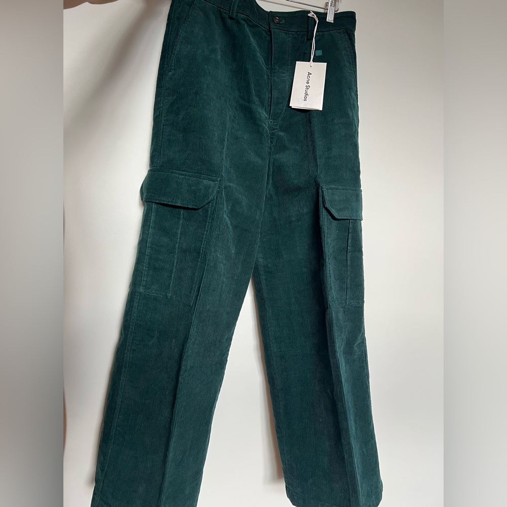 Acne Dark Green Cargo Pants